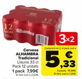 Oferta de Cerveza ALHAMBRA Tradicional por 7,99€ en Carrefour