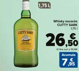 Oferta de Whisky escocés CUTTY SARK por 26,5€ en Carrefour