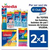 Oferta de En TODAS las bayetas, fregonas y bolsas  de basura VILEDA en Carrefour