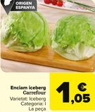 Oferta de Lechuga iceberg Carrefour por 1,05€ en Carrefour