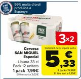 Oferta de Cerveza SAN MIGUEL Especial por 7,99€ en Carrefour