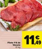 Oferta de Filete 1ªA de vacuno por 11,49€ en Carrefour