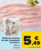 Oferta de Filete de merluza sin piel congelado Carrefour por 5,49€ en Carrefour