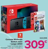 Oferta de Nintendo Switch neón + juego LEGO por 309€ en Carrefour