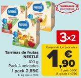 Oferta de Tarrinas de frutas NESTLÉ  por 2,85€ en Carrefour