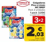 Oferta de Colgadores Pino o Limón WC BREF  por 3,05€ en Carrefour
