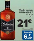 Oferta de Whisky escocés BALLANTINE'S 10 Años  por 21€ en Carrefour