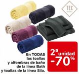 Oferta de En TODAS las toallas y alfombras de baño de la línea Bath y toallas de la línea Sila en Carrefour