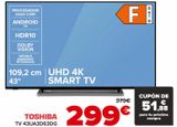 Oferta de Toshiba TV 43UA3D63DG por 299€ en Carrefour