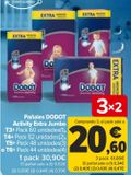 Oferta de Pañales DODOT Activiy Extra Jumbo T3+, T4+, T5+ o T6+  por 30,9€ en Carrefour