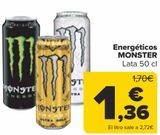 Oferta de Energéticos MONSTER  por 1,36€ en Carrefour