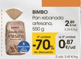 Oferta de Pan de molde Bimbo por 2,89€ en Eroski