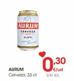 Oferta de Cerveza Aurum por 0,3€ en Eroski