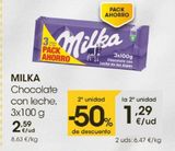 Oferta de Chocolate con leche Milka por 2,59€ en Eroski