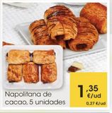 Oferta de Napolitana de chocolate por 1,35€ en Eroski
