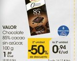 Oferta de Chocolate negro Valor por 1,89€ en Eroski
