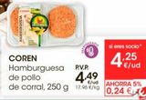 Oferta de Hamburguesas de pollo Coren por 4,25€ en Eroski