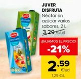 Oferta de Néctar sin azúcar Juver por 2,59€ en Autoservicios Familia