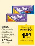 Oferta de Chocolate con leche Milka por 2,59€ en Autoservicios Familia