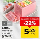 Oferta de Jamón cocido Argal por 5,25€ en Autoservicios Familia