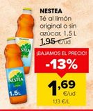 Oferta de Bebidas de sabores Nestea por 1,69€ en Autoservicios Familia