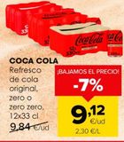 Oferta de Refresco de cola Coca-Cola por 9,12€ en Autoservicios Familia