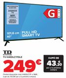 Oferta de TD SYSTEM TV K40DLC17GLE por 249€ en Carrefour