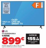 Oferta de LG TV OLED55A26LA por 899€ en Carrefour