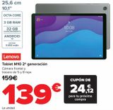 Oferta de Lenovo Tablet M10 2ª generación por 139€ en Carrefour