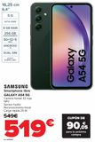 Oferta de SAMSUNG Smartphone libre GALAXY A54 5G por 519€ en Carrefour