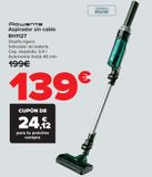 Oferta de Aspirador sin cable RH1127 por 139€ en Carrefour