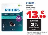 Oferta de PHILIPS Memoria USB Tipo C por 13,99€ en Carrefour