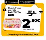 Oferta de Helado fresas con nata LA LECHERA, 900ml por 2,5€ en Supeco