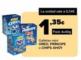 Oferta de Galletas mini OREO, PRÍNCIPE o CHIPS AHOY, 4x40g por 1,35€ en Supeco