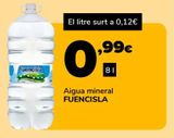 Oferta de Agua mineral FUENCISLA, 8l por 0,99€ en Supeco