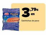 Oferta de Salchichas de pavo, 1kg por 3,79€ en Supeco