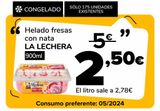 Oferta de Helado fresas con nata LA LECHERA, 900ml por 2,5€ en Supeco
