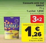 Oferta de Cacahuetes con miel Eagle por 1,89€ en Carrefour