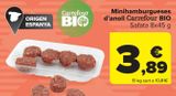 Oferta de Mini hamburguesas de añojo Carrefour BIO por 3,89€ en Carrefour