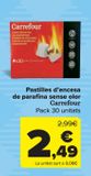 Oferta de Pastillas de encendido de parafina sin olor Carrefour por 2,49€ en Carrefour