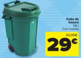Oferta de Cubo de basura 110l por 29€ en Carrefour