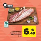 Oferta de Costilla fresca ibérica de cerdo BBQ por 6,49€ en Carrefour