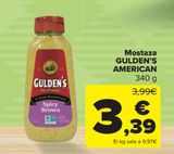 Oferta de Mostoza GOLDEN'S AMERICAN por 3,39€ en Carrefour