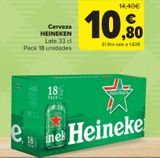 Oferta de Cerveza Heineken por 10,8€ en Carrefour