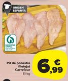 Oferta de Pechuga de pollo fileteada Carrefour por 6,99€ en Carrefour Market