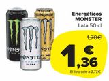 Oferta de Energéticos Monster por 1,36€ en Carrefour Market