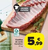 Oferta de Costillas de cerdo Carrefour por 5,99€ en Carrefour Market