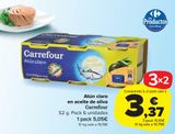 Oferta de Atún claro en aceite de oliva carrefour por 5,05€ en Carrefour Market