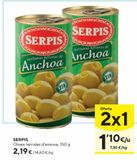 Oferta de Aceitunas rellenas de anchoa Serpis por 2,19€ en Caprabo