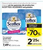 Oferta de Papel higiénico Scottex por 7,49€ en Caprabo